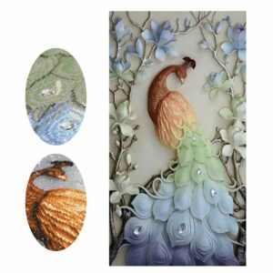 Kit Broderie Diamant "Paon Majestueux"