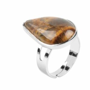 Bague Pierre Semi Précieuse "Goutte d'Eau" ajustable - 8 modèles disponibles
