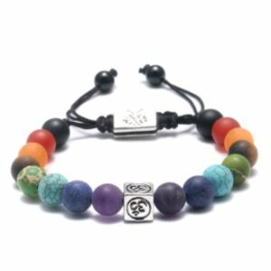 Bracelet 7 Chakras "Chance & Protection" du Ohm et de l'Arbre de Vie