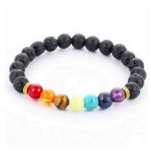 Bracelet "Guérison Pierres de lave 7 Chakras" (2 achetés + 1 offert)