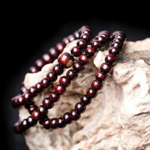 Bracelet ou collier Mâlâ Tibétain en Bois de Santal - 2 coloris disponibles