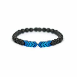 Bracelet Pierre de Lave "Flèche Sacrée"