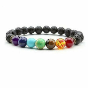 Bracelet "Santé 7 Chakras Pierres de lave" (2 achetés + 1 offert)