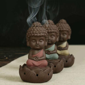 Brûleur d'encens "Little Bouddha" - 4 couleurs disponibles