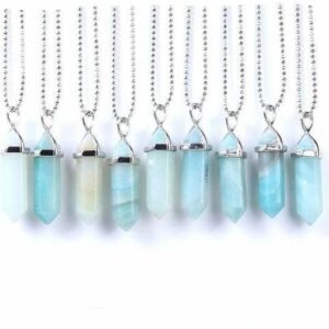 Collier et pendentif pendule en Amazonite - 2 modèles disponibles