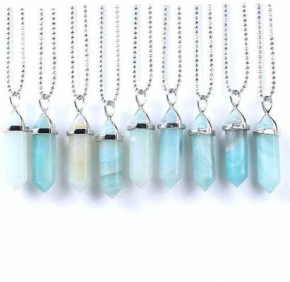 Collier et pendentif pendule en Amazonite - 2 modèles disponibles