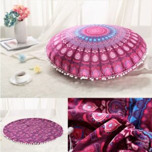 Coussin de Yoga et Méditation "Mandala Flower" - 2 dimensions disponibles