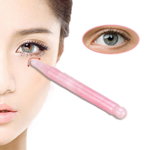 Bâton de Massage Yeux en Quartz Rose