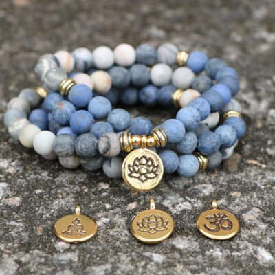 Bracelet ou Collier Mala en Jaspe