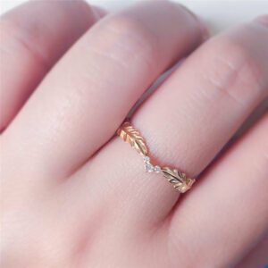 Bague ornée d'Epis de Blé Doré