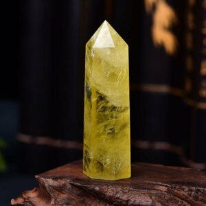 Pointe de Quartz en Citrine