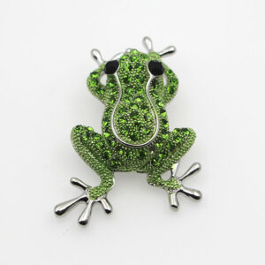Collier Pendentif Ou Broche "Grenouille verte"