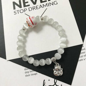 Bracelet Pour Femme "Chat Maneki-Neko" Porte-Bonheur