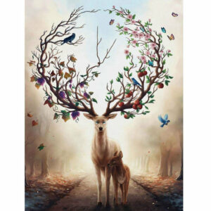 Kit de Broderie Diamant "Cerf de Vie"