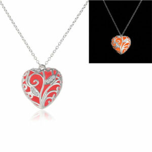 Collier-Pendentif "Cœur lumineux" - 4 coloris disponibles