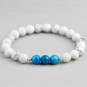Bracelet "Clarté" en Apatite et Howlite