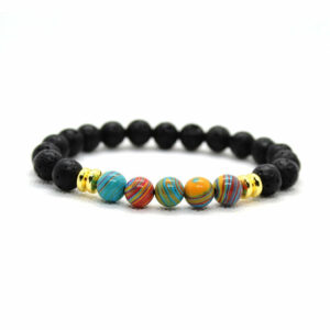 Bracelet en Pierre de Lave pour Homme