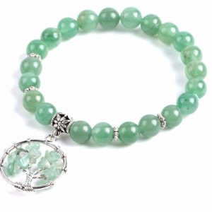 Bracelet Aventurine 7 Chakras & "Arbre de vie"