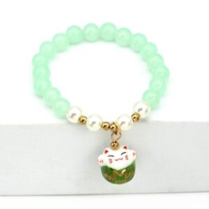 Bracelet Perles Chat Chanceux