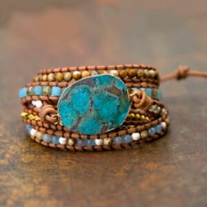 Bracelet Wrap en Pierres Naturelles