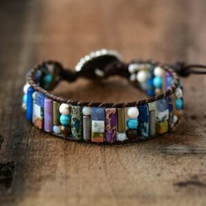 Bracelet "Bouton de Fleur" en Pierres naturelles