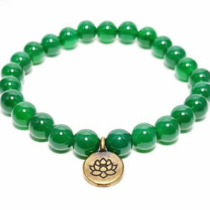 Bracelet "Lotus" en Aventurine Verte