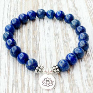 Bracelet "Lotus" en Lapis Lazuli