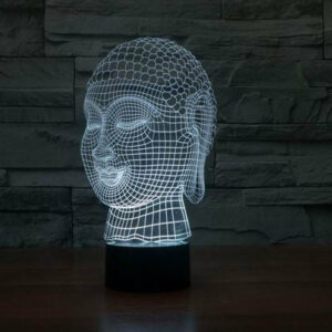 Lampe 3D "Tête de Bouddha"