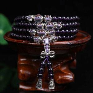 Bracelet ou collier Mâlâ de Méditation en Améthyste