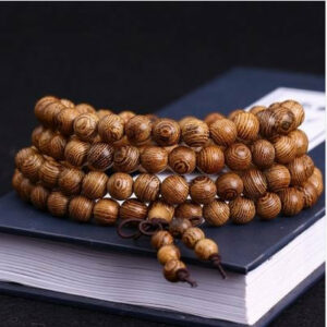 Bracelet ou collier Mâlâ Tibétain en Bois de Wengé