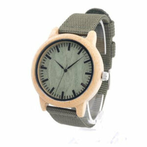 Montre à Quartz en bois de Bambou "Green"