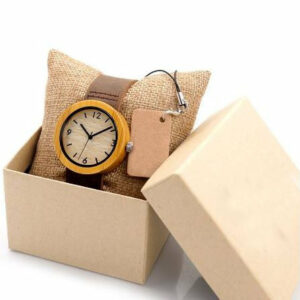 Montre à Quartz en bois de Bambou "Pour elle"