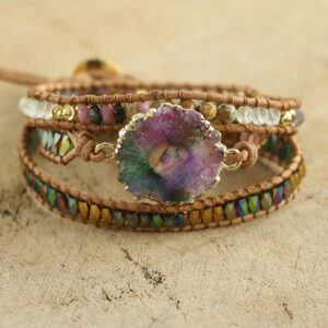 Bracelet Wrap en Cuir à 3 brins