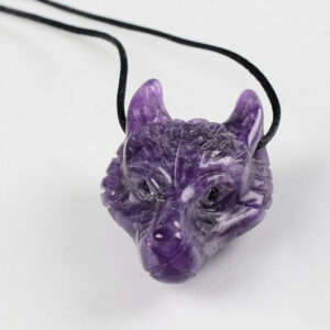 Pendentif "Tête de Loup" en Améthyste