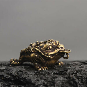 Crapaud Porte Bonheur et de Prospérité en Cuivre