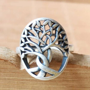 Anneau Réglable "Arbre de Vie" en Argent