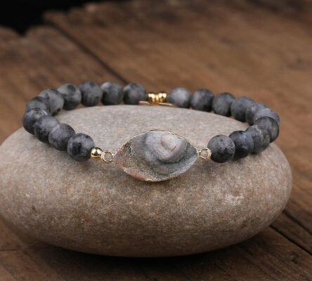 Bracelet Druse d'Agate & Labradorite