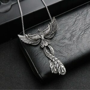 Collier & Pendentif Phoenix en Acier Inoxydable