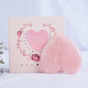 Cœur en Quartz Rose Naturel pour le Massage