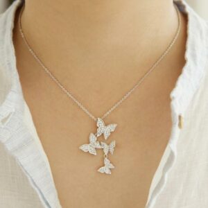 Collier Pendentif Papillon en Argent Sterling