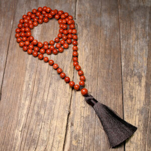 Collier Cœur Jaspe Rouge  "Vitalité et Épanouissement"