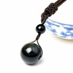 Talisman "Œil Céleste" en Obsidienne Arc En Ciel