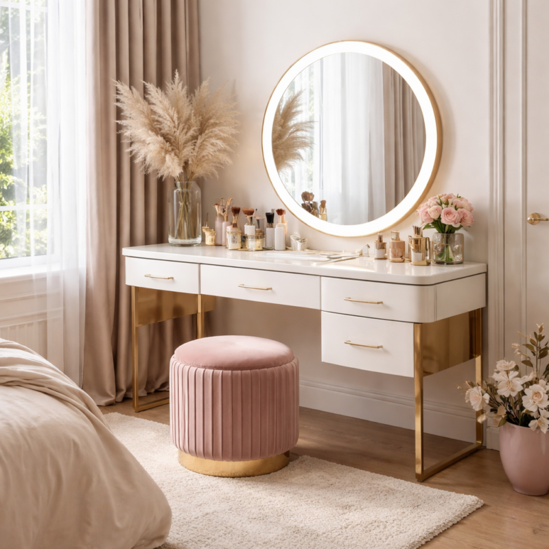 Coiffeuse design pour chambre féminine — idées élégantes pour un coin ...