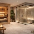 transformez votre maison en un spa zen avec un sauna holl, un hammam relaxant et un carrelage effet pierre naturelle pour une ambiance apaisante et élégante.