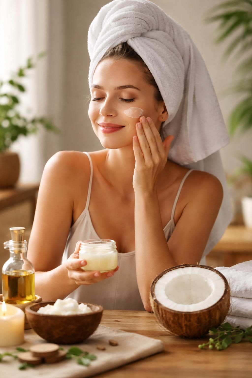 découvrez comment prendre soin de vous sans vous ruiner grâce à un spa maison et des recettes de beauté naturelle à base d'huile de coco, pour une peau saine et éclatante.