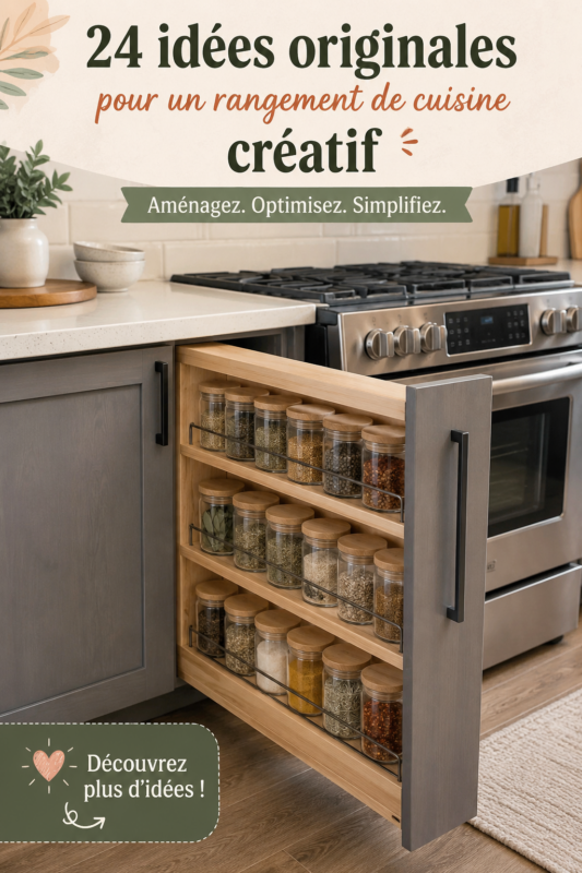 Cuisine moderne avec des solutions de rangement pratiques et esthétiques
