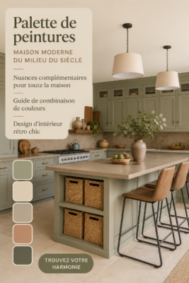 Palette de couleurs vintage pour une décoration intérieure chaleureuse