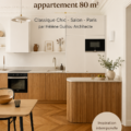 Salon rénové en style classique chic dans un appartement à Barbès, Paris