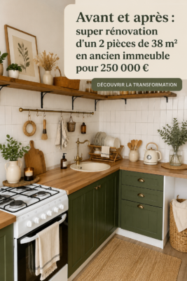 Transformation d'un petit appartement en espace cosy avec une décoration moderne.