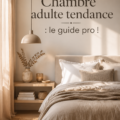 Chambre adulte moderne avec un lit confortable et une décoration cosy.